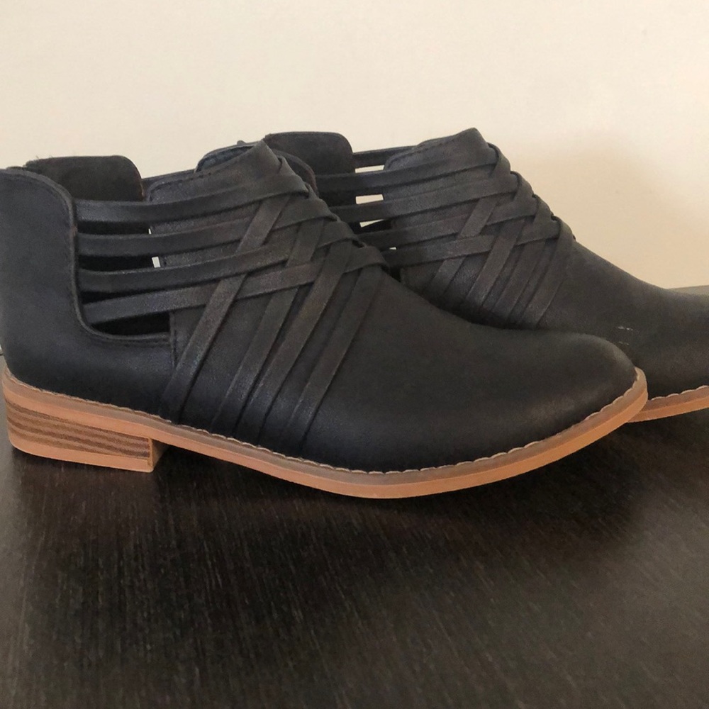 Black ankle booties